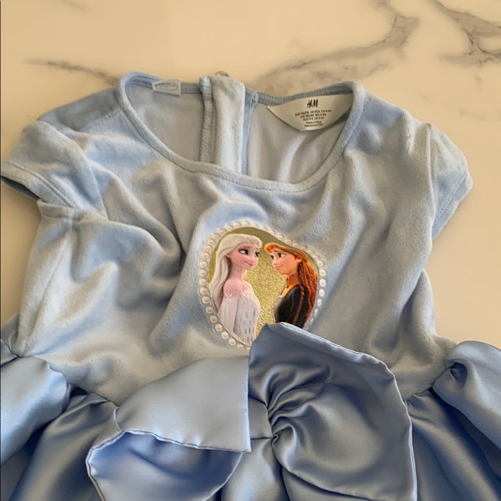 H&M Light Blue Dress with Character Design